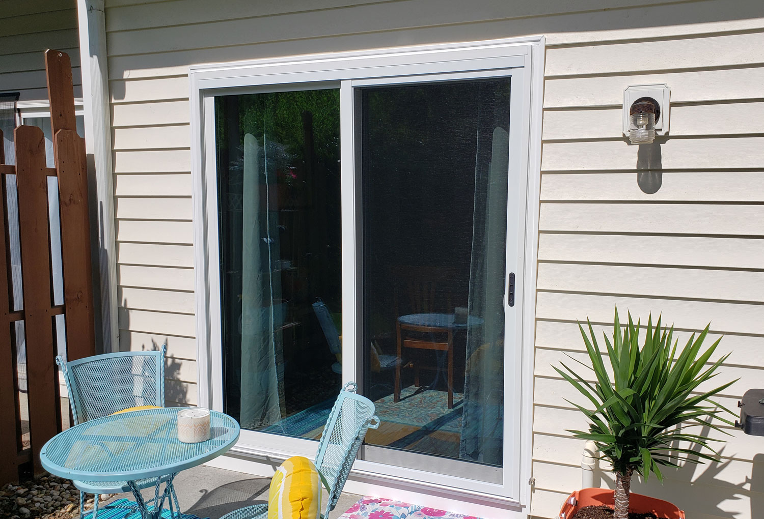 New Patio View with Sliding Door Raleigh NC kelly W&D