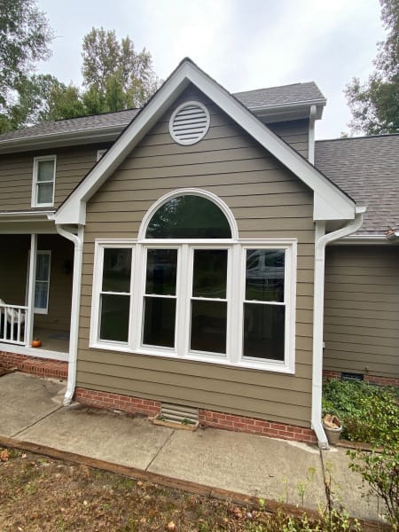 Palladian-Style windows on an Apex, NC home installed by Kelly Window & Door Apex Replacement Windows & Doors