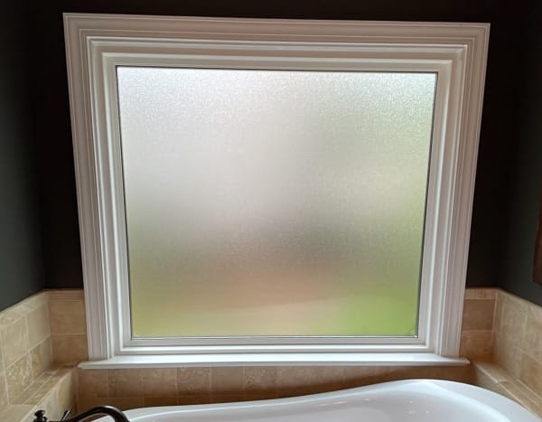 New Privacy Window in a bathroom installed in a Cary, NC home by Kelly Window & Door
