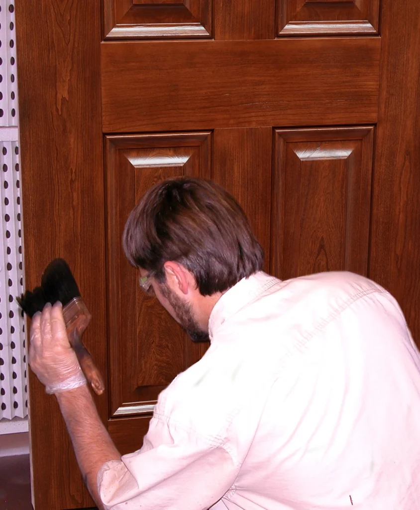 a professional entry door installation and color match by the kelly window and door installation team
