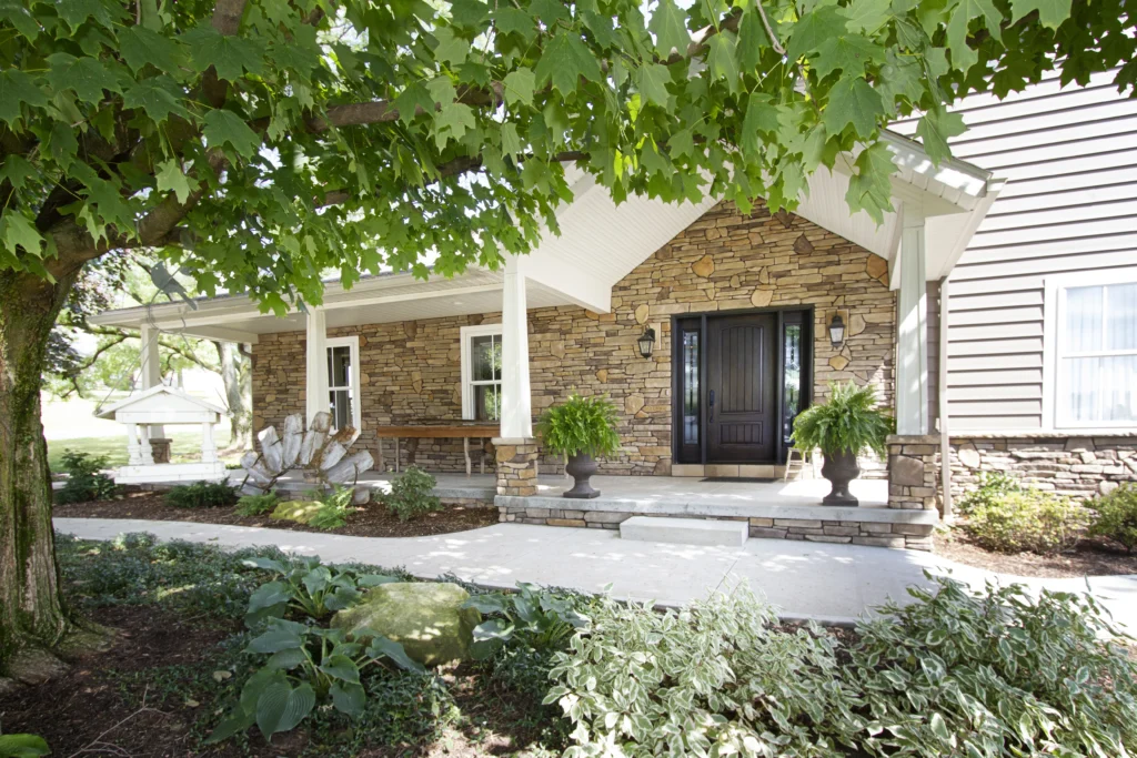 beautiful window and door replacement in greensboro nc on stone home
