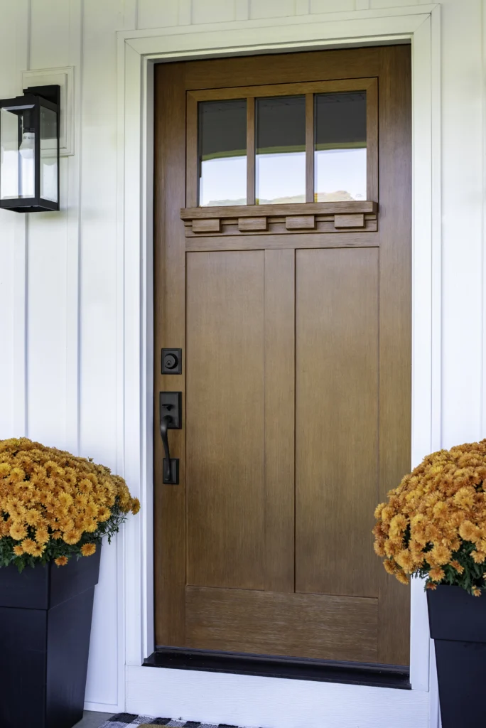 new entry door replacement on a greensboro nc home. wood door replacement