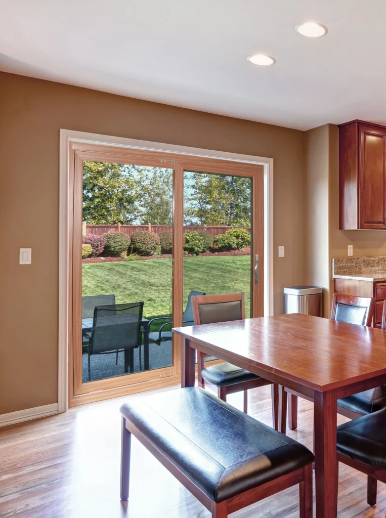 new sliding glass patio door in cary nc home with a simple modern look