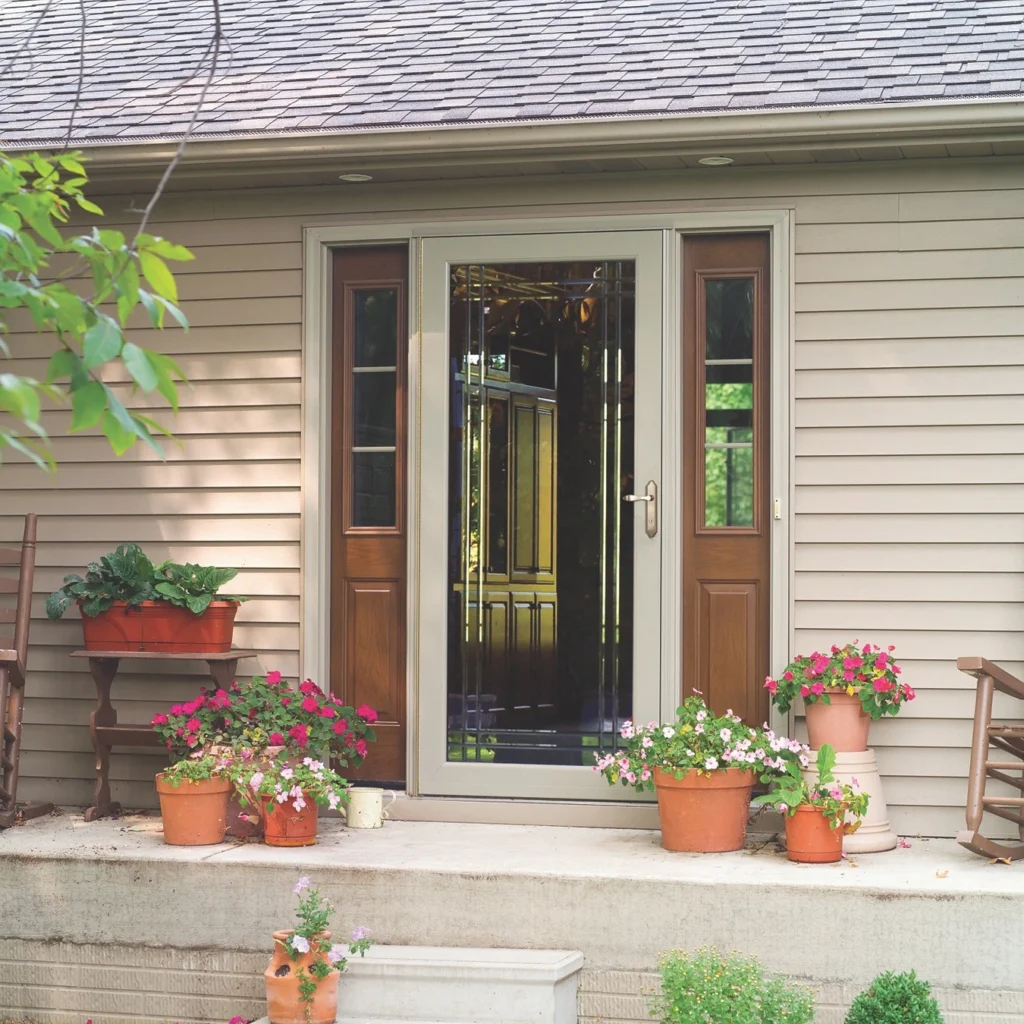 new storm door installation on raleigh nc home