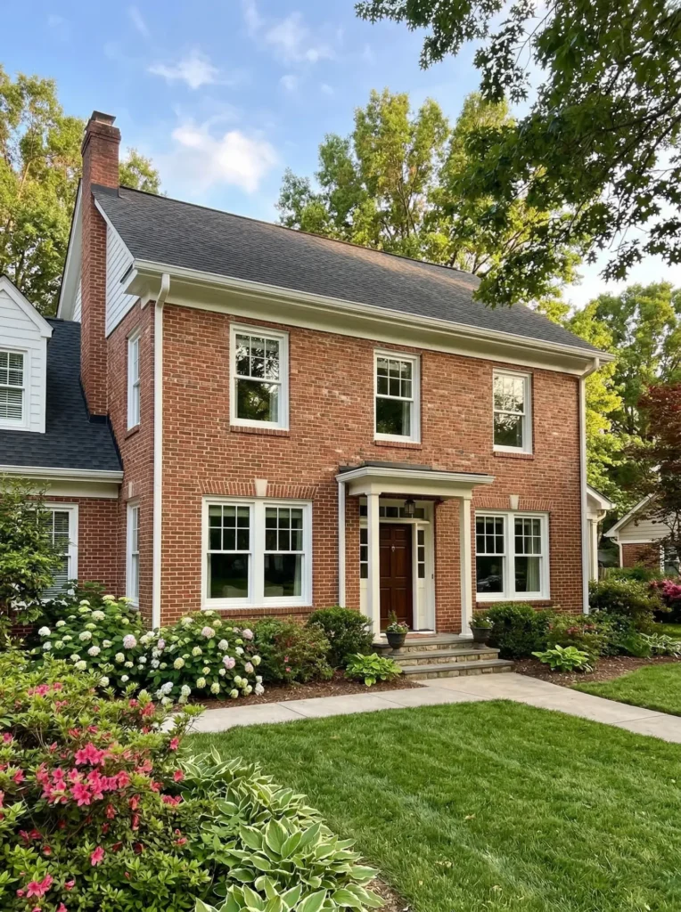 cary nc double hung window replacement brick home