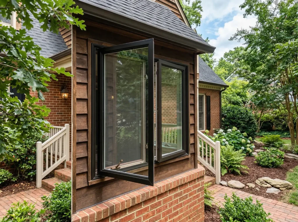 new casement style window on raleigh nc hone