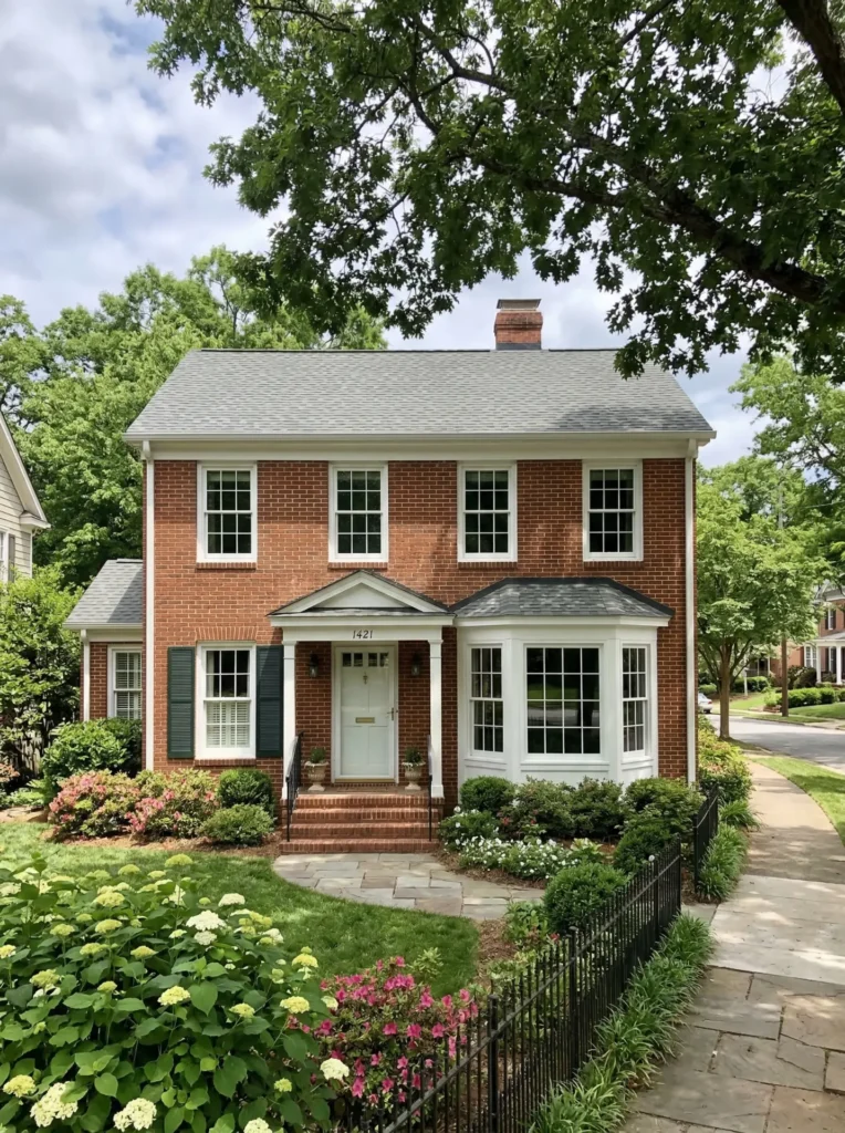 double hung window replacement on raleigh nc brick home