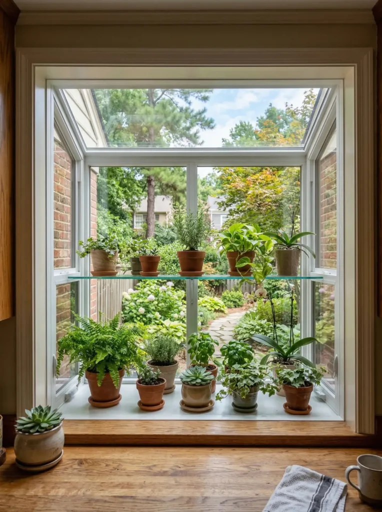 garden window replacement and install in raleigh home